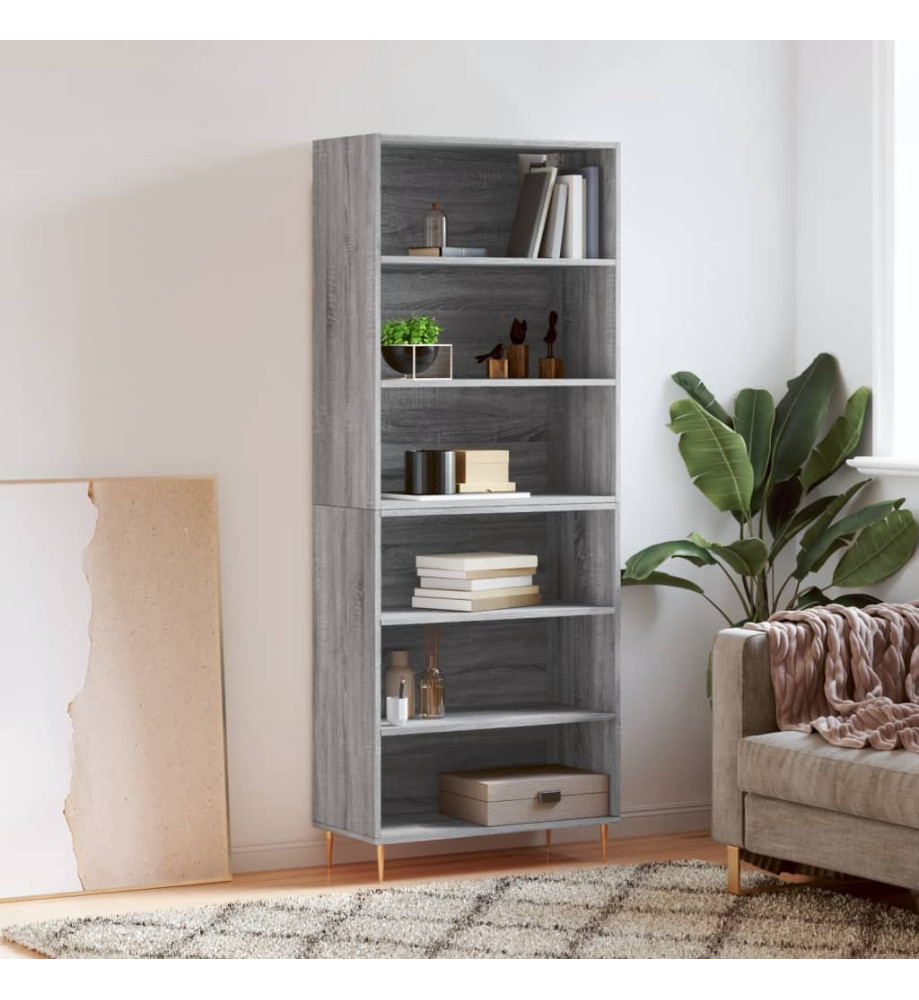 Buffet sonoma gris 69,5x32,5x180 cm bois d'ingénierie Buffet sonoma gris 69,5x32,5x180 cm bois d'ingénierie