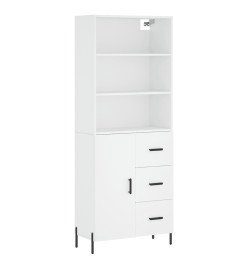 Buffet haut Blanc 69,5x34x180 cm Bois d'ingénierie