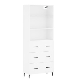Buffet haut Blanc 69,5x34x180 cm Bois d'ingénierie