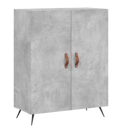 Buffet haut Gris béton 69,5x34x180 cm Bois d'ingénierie