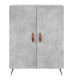 Buffet haut Gris béton 69,5x34x180 cm Bois d'ingénierie
