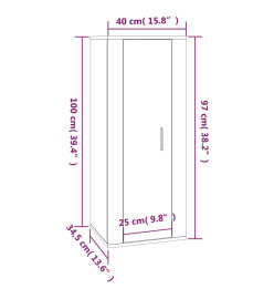 Ensemble de meubles TV 7 pcs Gris béton Bois d'ingénierie