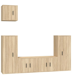 Ensemble de meubles TV 5 pcs Chêne sonoma Bois d'ingénierie