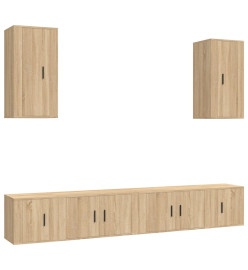 Ensemble de meubles TV 6 pcs Chêne sonoma Bois d'ingénierie