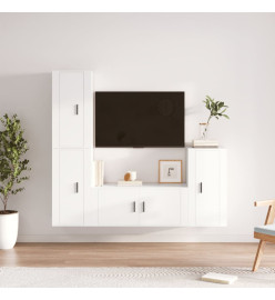 Ensemble de meubles TV 4 pcs Blanc Bois d'ingénierie