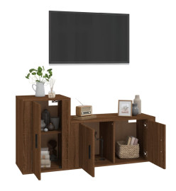 Ensemble de meubles TV 2 pcs Chêne marron Bois d'ingénierie