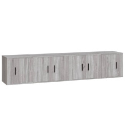 Ensemble de meubles TV 4 pcs Sonoma gris Bois d'ingénierie