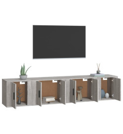 Ensemble de meubles TV 4 pcs Sonoma gris Bois d'ingénierie