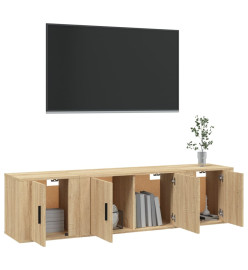 Ensemble de meubles TV 3 pcs Chêne sonoma Bois d'ingénierie