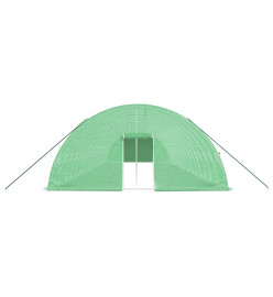 Serre avec cadre en acier vert 108 m² 18x6x2,85 m