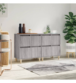 Buffets 2 pcs sonoma gris 60x35x70 cm bois d'ingénierie