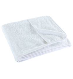 Serviettes de plage 4 pcs blanc 60x135 cm tissu 400 GSM