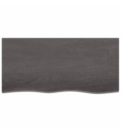 Dessus de bureau gris foncé 100x50x2 cm bois chêne traité