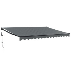 Auvent rétractable automatique anthracite 4,5x3 m