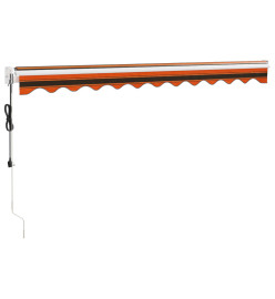 Auvent rétractable automatique orange et marron 3x2,5 m