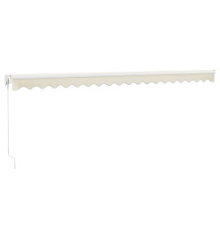 Auvent rétractable crème 5x3 m tissu et aluminium