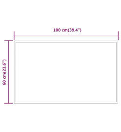 Miroir de salle de bain à LED 60x100 cm