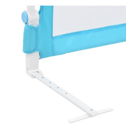 Barrière de sécurité de lit d'enfant Bleu 180x42 cm Polyester