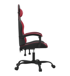 Chaise de jeu Noir et rouge bordeaux Similicuir