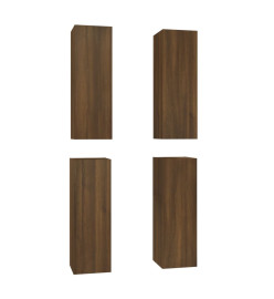 Meubles TV 4 pcs Chêne marron 30,5x30x90 cm Bois d'ingénierie