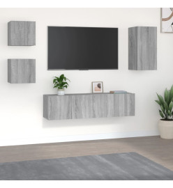 Ensemble de meubles TV 5 pcs Sonoma gris Bois d'ingénierie