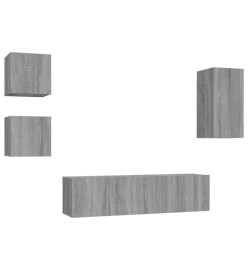 Ensemble de meubles TV 5 pcs Sonoma gris Bois d'ingénierie