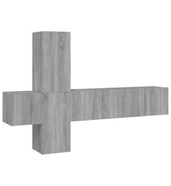 Ensemble de meubles TV 5 pcs Sonoma gris Bois d'ingénierie