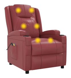 Fauteuil de massage Rouge bordeaux Similicuir