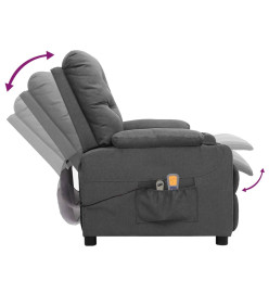 Fauteuil électrique de massage Gris clair Tissu