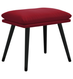 Chaise de relaxation avec repose-pied Rouge bordeaux Velours