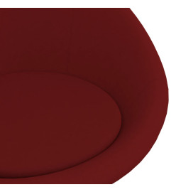 Chaises à manger 6 pcs rouge bordeaux velours