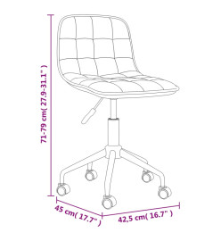 Chaises pivotantes à manger lot de 4 vert foncé velours