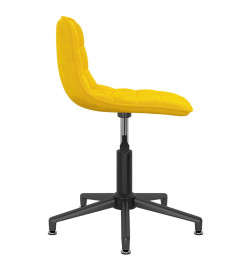 Chaises à dîner pivotantes 4 pcs Jaune Velours