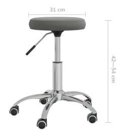 Tabouret de massage Velours Gris foncé