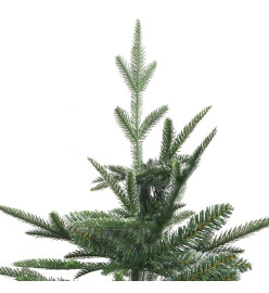 Arbre de Noël artificiel avec LED et boules Vert 180 cm PVC PE