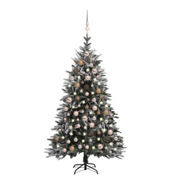 Sapin de Noël artificiel LED et flocons de neige 150 cm PVC PE