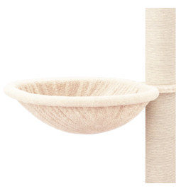 Arbre à chat avec griffoirs en sisal Crème 94,5 cm