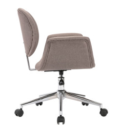 Chaise pivotante de bureau Taupe Tissu