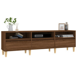 Meuble TV chêne marron 150x30x44,5 cm bois d'ingénierie