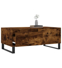 Table basse Chêne fumé 90x50x36,5 cm Bois d'ingénierie