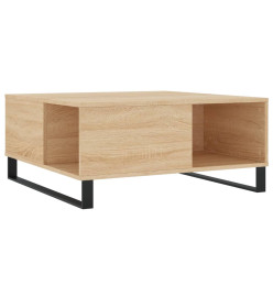 Table basse chêne sonoma 80x80x36,5 cm bois d'ingénierie