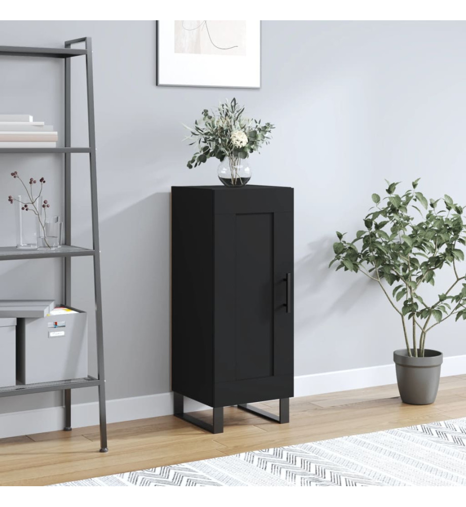 Buffet Noir 34,5x34x90 cm Bois d'ingénierie Buffet Noir 34,5x34x90 cm Bois d'ingénierie