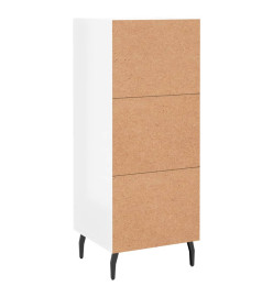 Buffet Blanc brillant 34,5x34x90 cm Bois d'ingénierie