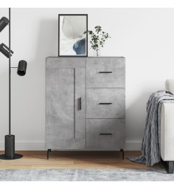Buffet gris béton 69,5x34x90 cm bois d'ingénierie