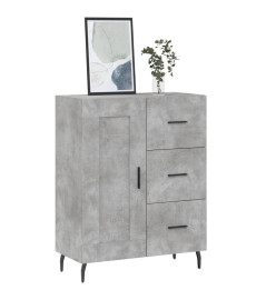 Buffet gris béton 69,5x34x90 cm bois d'ingénierie