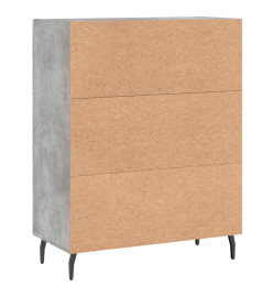 Buffet gris béton 69,5x34x90 cm bois d'ingénierie