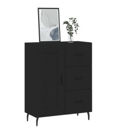 Buffet noir 69,5x34x90 cm bois d'ingénierie