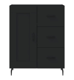 Buffet noir 69,5x34x90 cm bois d'ingénierie