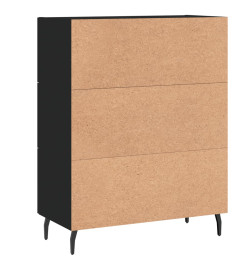 Buffet noir 69,5x34x90 cm bois d'ingénierie