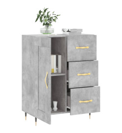 Buffet gris béton 69,5x34x90 cm bois d'ingénierie